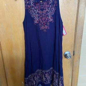 size M blue & colorful dress